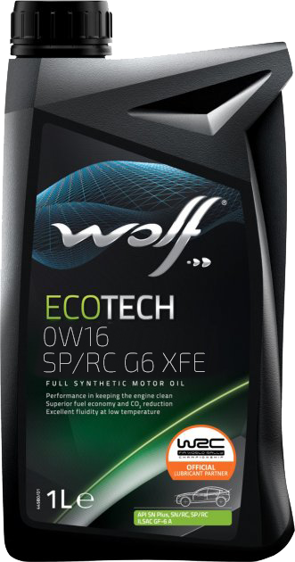 Моторное масло Wolf EcoTech 0W16 SP/RC G6 XFE, 1л